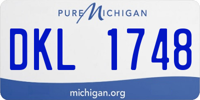 MI license plate DKL1748