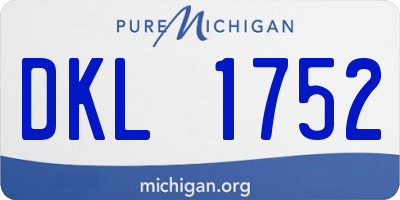 MI license plate DKL1752