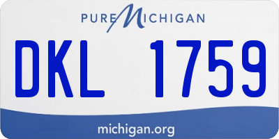 MI license plate DKL1759
