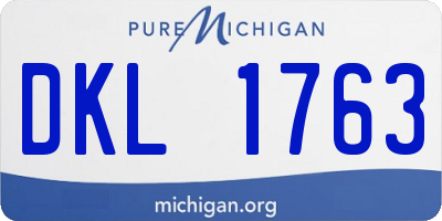 MI license plate DKL1763