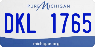 MI license plate DKL1765