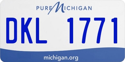 MI license plate DKL1771