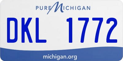 MI license plate DKL1772