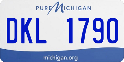 MI license plate DKL1790