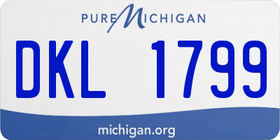 MI license plate DKL1799