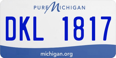 MI license plate DKL1817