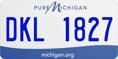 MI license plate DKL1827