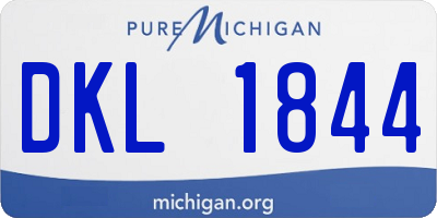 MI license plate DKL1844