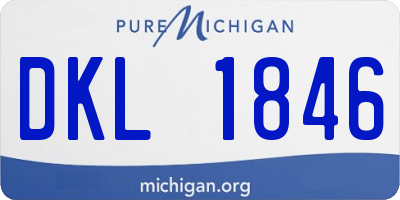 MI license plate DKL1846