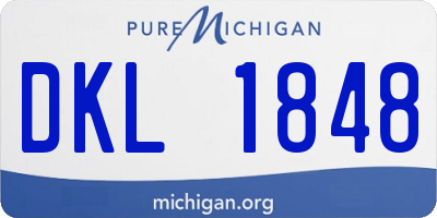 MI license plate DKL1848