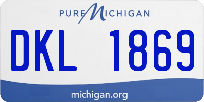 MI license plate DKL1869