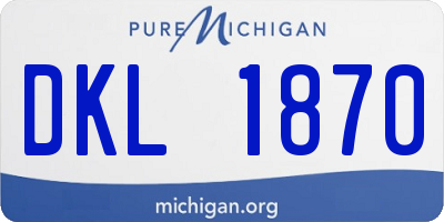 MI license plate DKL1870