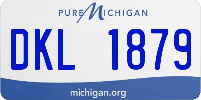 MI license plate DKL1879
