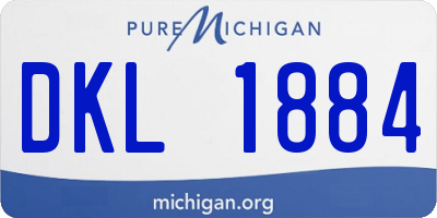 MI license plate DKL1884