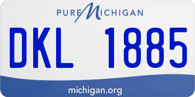 MI license plate DKL1885
