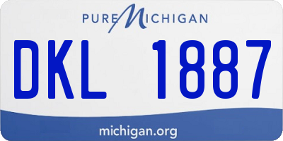 MI license plate DKL1887