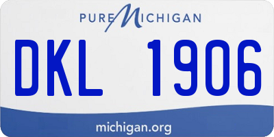 MI license plate DKL1906