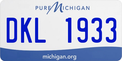 MI license plate DKL1933