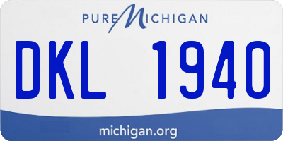 MI license plate DKL1940