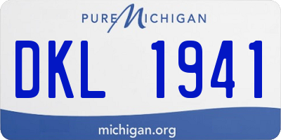 MI license plate DKL1941