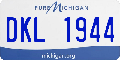MI license plate DKL1944