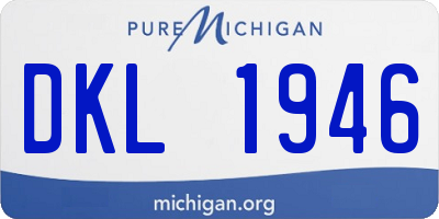 MI license plate DKL1946