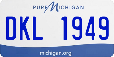 MI license plate DKL1949