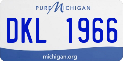 MI license plate DKL1966
