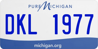 MI license plate DKL1977