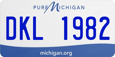 MI license plate DKL1982
