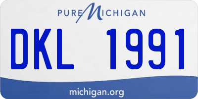 MI license plate DKL1991