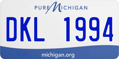 MI license plate DKL1994
