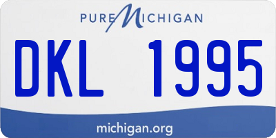 MI license plate DKL1995