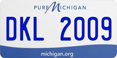 MI license plate DKL2009