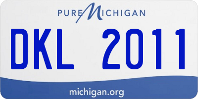 MI license plate DKL2011