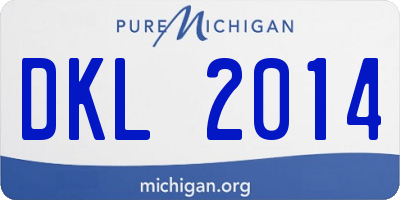 MI license plate DKL2014