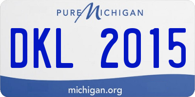 MI license plate DKL2015