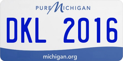 MI license plate DKL2016