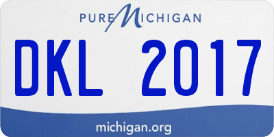 MI license plate DKL2017
