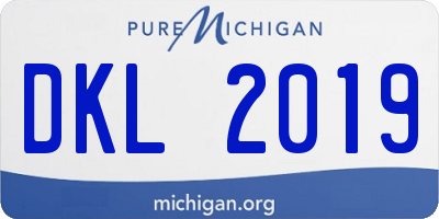 MI license plate DKL2019