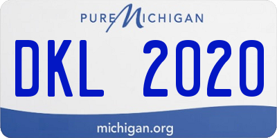 MI license plate DKL2020