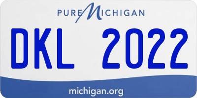 MI license plate DKL2022