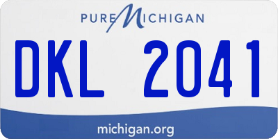 MI license plate DKL2041
