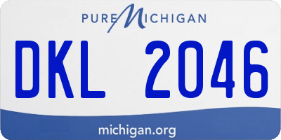 MI license plate DKL2046