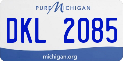 MI license plate DKL2085