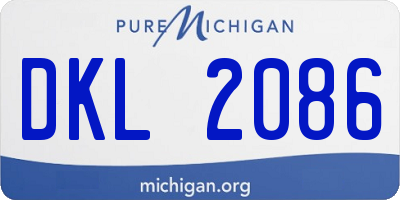 MI license plate DKL2086