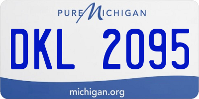 MI license plate DKL2095