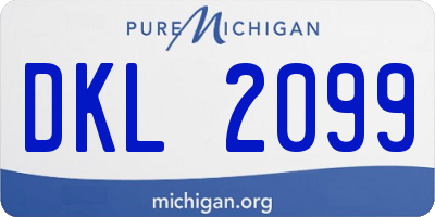 MI license plate DKL2099