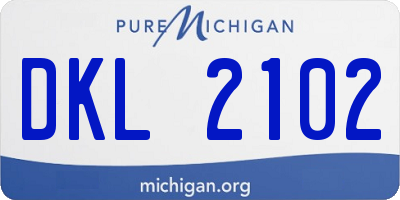 MI license plate DKL2102