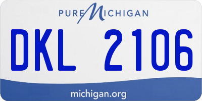 MI license plate DKL2106